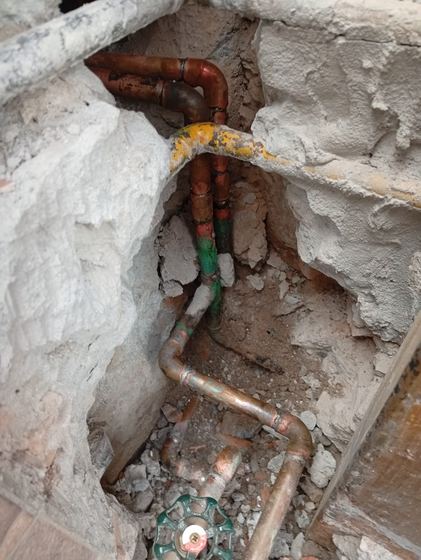 Reparación de tubería de cobre